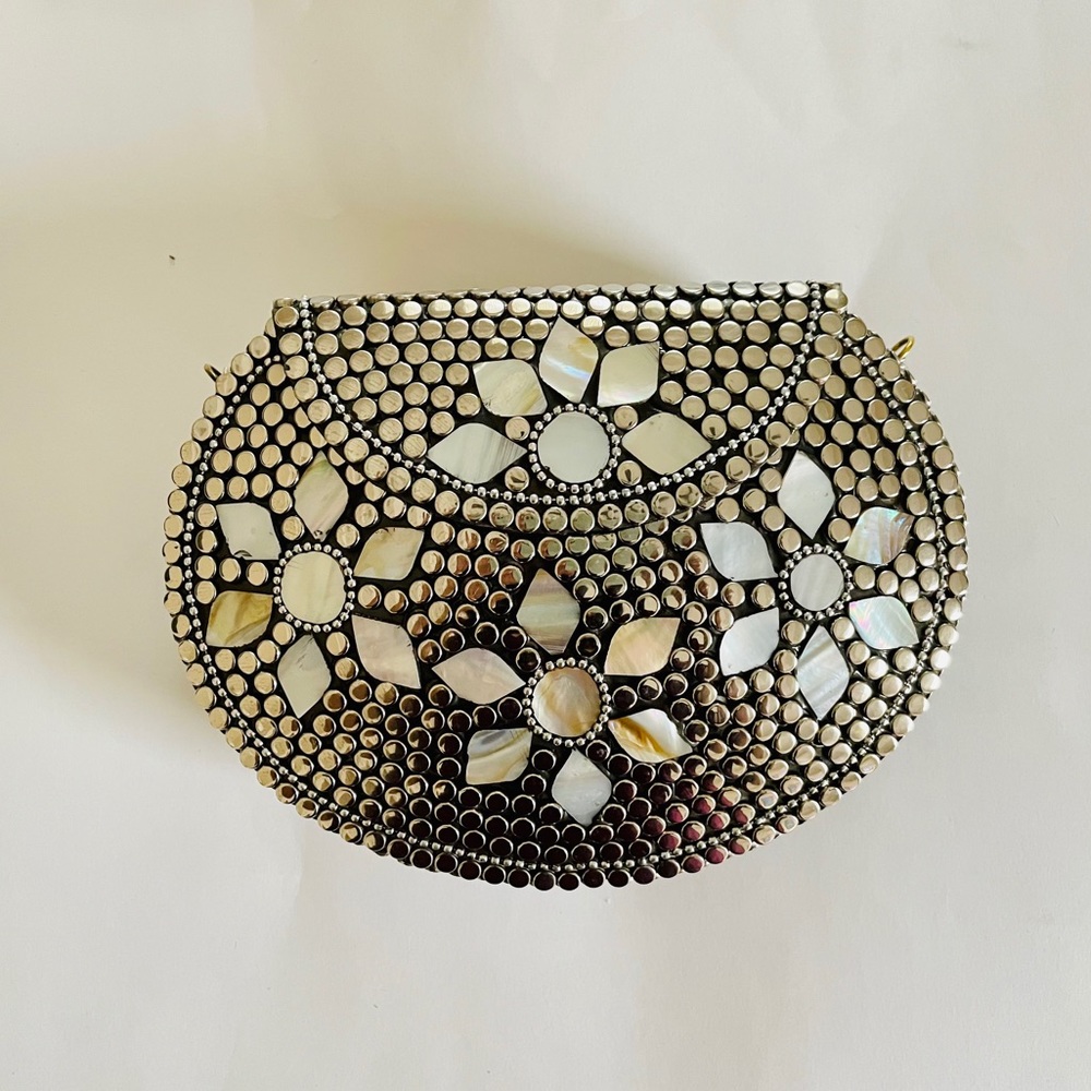 Studded Metal Purse